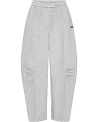 ROTATE BIRGER CHRISTENSEN - Cargo Scuba Light Melange Trousers With Vertical Seams - Lyst