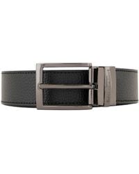Emporio Armani - Cintura Reversibile Nera - Lyst