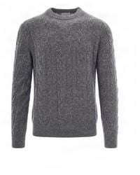Ballantyne - Maglione A Trecce Acciao - Lyst