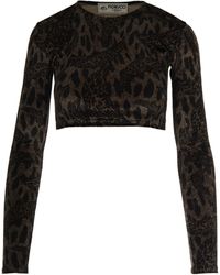 Fiorucci - Top Crop Banimalier Velour - Lyst