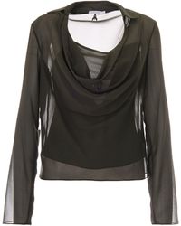 Patrizia Pepe - Georgette Crepe Blouse - Lyst