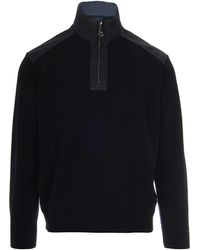 Paul & Shark - Maglia Mezza Zip Blu - Lyst