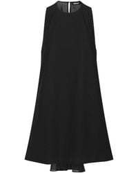 ROTATE BIRGER CHRISTENSEN - Sleeveless Mini Dress With Draped Chiffon Back - Lyst