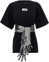 MM6 by Maison Margiela - T-Shirt Con Guanti - Lyst