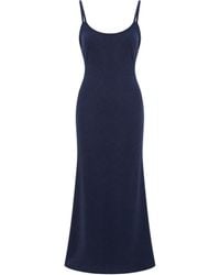 Elisabetta Franchi - Open Back Tied Bow Maxi Dress - Lyst