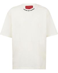 Vision Of Super T-Shirt With Ruined Skull Print, Embroidered