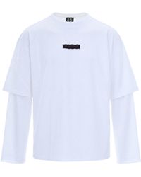 44 Label Group - T-Shirt Manica Lunga Patch Double Optical - Lyst