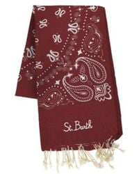 MC2 Saint Barth - Telo Mare Foutas Bandana Bordeaux - Lyst