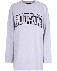 ROTATE BIRGER CHRISTENSEN - Light Melange Jersey T-Shirt - Lyst