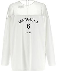 MM6 by Maison Margiela - Maglia Inserto Off - Lyst