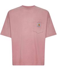 Carhartt - T-Shirt S/S Hudson Pocket Daphne - Lyst