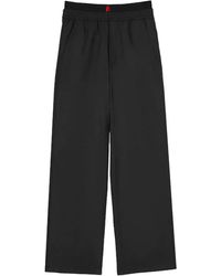 Vision Of Super - Pantalone Nero Con Fiamme Ricamate - Lyst