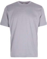 Eleventy - Contrast Trim Crewneck T-Shirt - Lyst