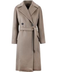 Weekend by Maxmara - Double-Breasted Belted Wool Coat - Lyst