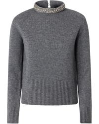 Pinko - Maglia Berlino Blend Wool Grigia - Lyst
