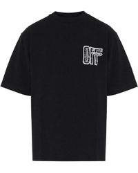 Off-White c/o Virgil Abloh - T-Shirt Stampa Logo - Lyst