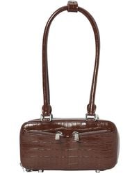Self-Portrait - Borsa Effetto Coccodrillo Marrone - Lyst