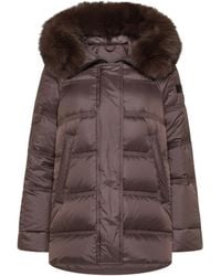 Peuterey - Piumino Takan Mqn 04 Fur Chicory Coffee - Lyst