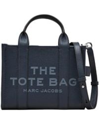 Marc Jacobs - Borsa A Mano The Leather Small Tote Bag Sea - Lyst