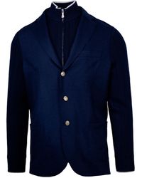 Eleventy - Jacket With Bib Detail - Lyst