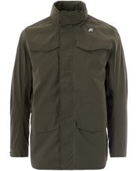 K-Way - Giubbino Manuel Stretch Nylon Lichen - Lyst
