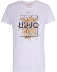Liu Jo - T-Shirt Floral Print - Lyst