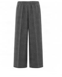 Fabiana Filippi - Dark High-Waisted Tailored Wide-Leg Pants - Lyst