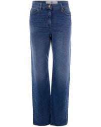 Elisabetta Franchi - Light Palazzo Jeans - Lyst