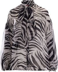 Max Mara - Blouse Printed Chiffon - Lyst