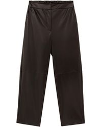 Alpha Studio - Pantalone Ecoplle Marrone - Lyst