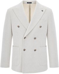 BRERAS Milano - Giacca Doppiopetto Bianca - Lyst