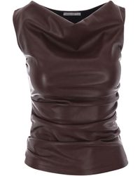 Patrizia Pepe - Top Ecopelle Wood - Lyst