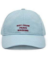 Drole de Monsieur - Cappello Slogan Azzurro - Lyst