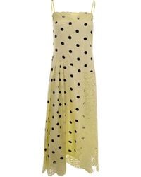Sportmax - Long Silk Dress Polka Dot - Lyst