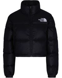 The North Face - Cropped Puffer Jacket With Goose Down Insulation And Adjustable Hem - Lyst