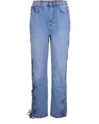 ROTATE BIRGER CHRISTENSEN - Hydrangea Twisted Lacing Jeans - Lyst