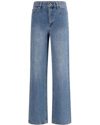Self-Portrait - Straight-Leg Jeans With Strass Inspired Detailing - Lyst