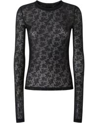 Pinko - Maglia Pizzo Nero Limousine - Lyst