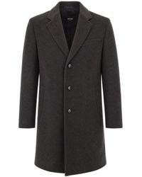 BOSS - Cappotto Slim Hyde Dark - Lyst
