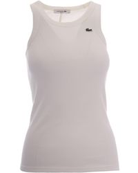 Lacoste - Canotta Slim Fleur - Lyst