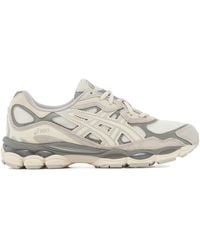 Asics - Gel-Nyc Bicolor Suede And Mesh Low Top Sneakers - Lyst