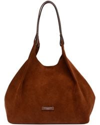 Gianni Chiarini - Borsa Dua Suede Cognac - Lyst