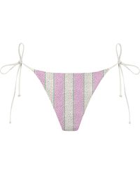 MC2 Saint Barth - Slip Bikini Marielle Crinkle Beach Stripes - Lyst