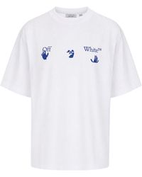 Off-White c/o Virgil Abloh - T-Shirt Stampa Logo - Lyst