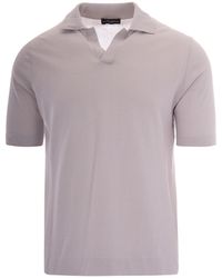Ballantyne - Polo Open Collar Stone - Lyst