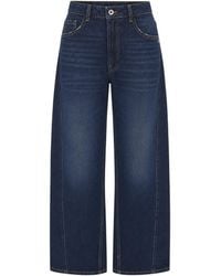 Patrizia Pepe - High-Rise Wide-Leg Jeans - Lyst