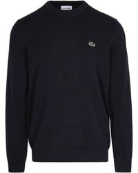 Lacoste - Maglione Logo Nero - Lyst