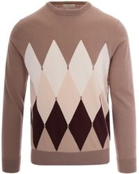 Ballantyne - Maglia Rombi Dark Sand - Lyst