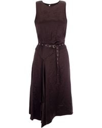 Liu Jo - Abito Con Cintura Chocolate - Lyst