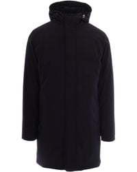 Herno - Parka Con Cappuccio Blu - Lyst